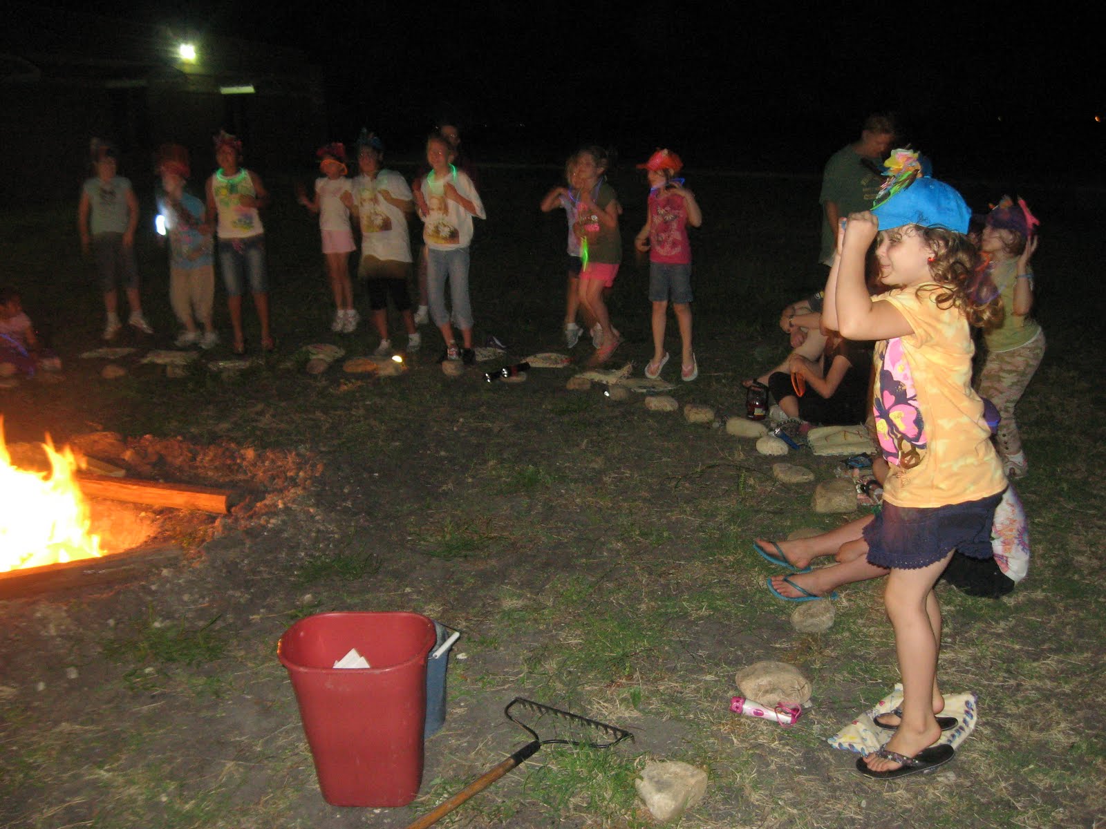 Girl Scouts Troop 9691 Learning about Camp Fire Safety... and Singing Songs