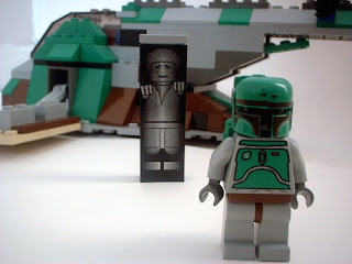 Star Wars Lego Collectables LEGO 7144 Boba Fett and Han Solo in Carbonite mini figure