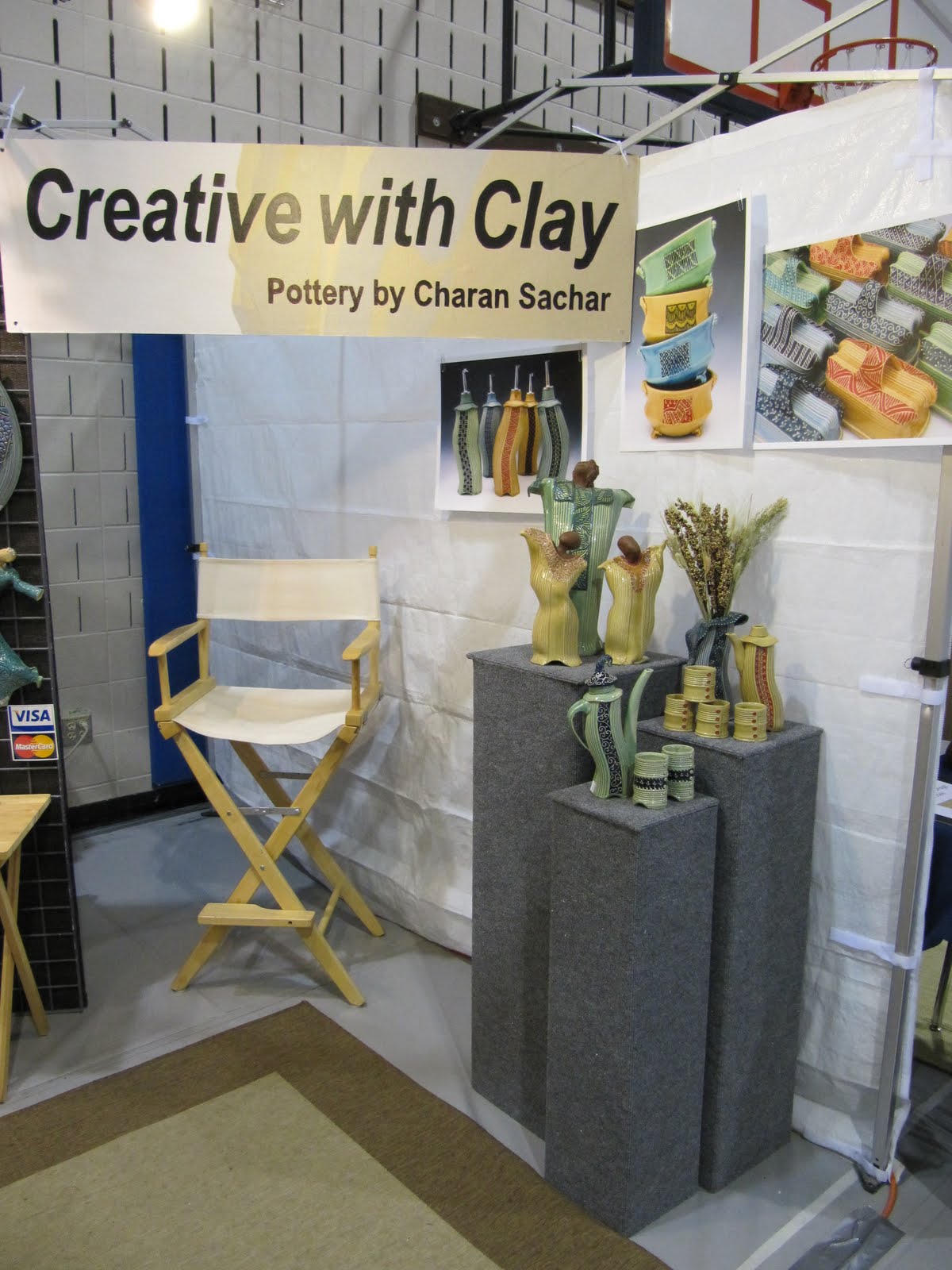 Creative with clay Pottery by Charan Sachar Making pedestals for art