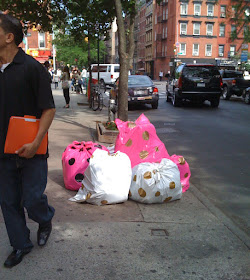 Polka-Dotted Trash Bags: Street Art for Awareness
