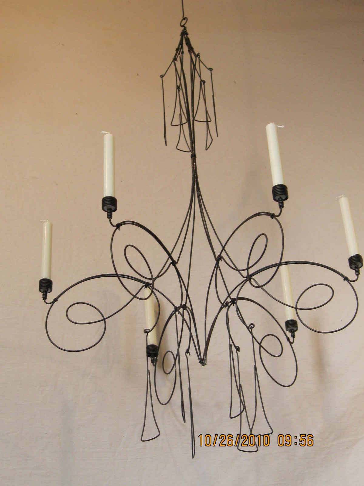 wire candle chandeliers Latest creations...Note that all chandeliers