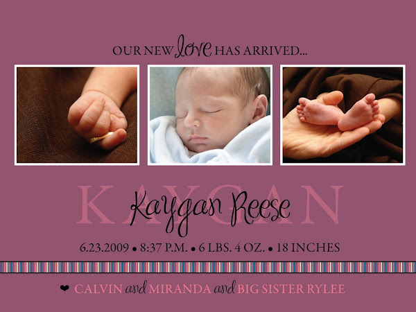 Kaygan's Birth Announcement
