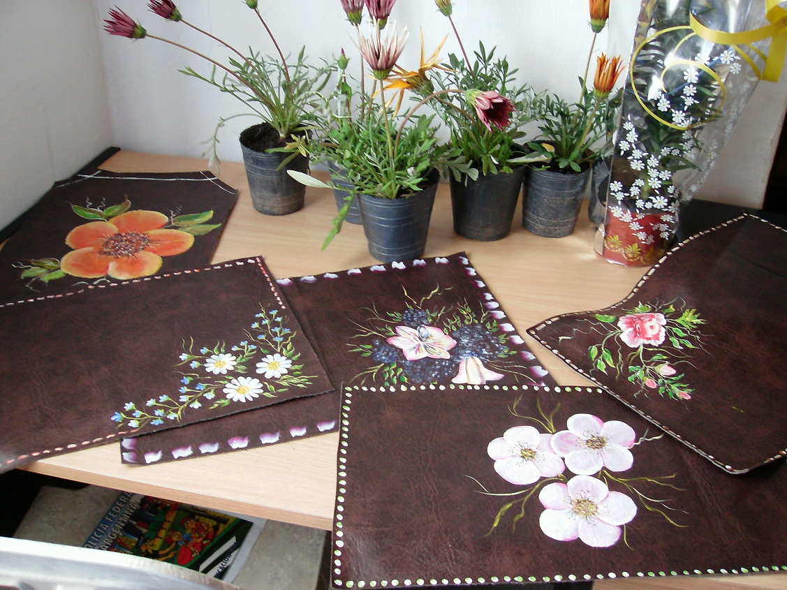 individuales para mesa de cuerina