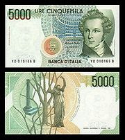 5000 £ Vincenzo Bellini
