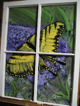 Old Window Art    Butterfly