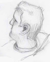 pencil sketch male profile