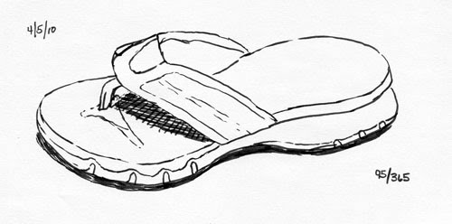 Stacy Rowan's Stop and Draw the Roses: Day 95 - Flip Flop