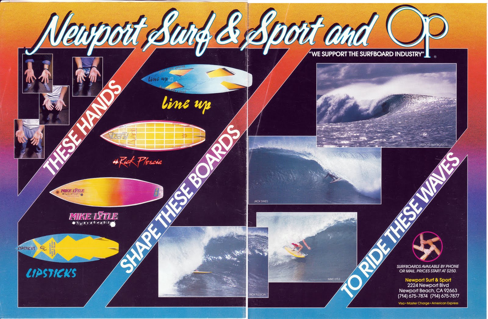 Line Up Surfboards Vintage Lineup The Days of the Print Ad