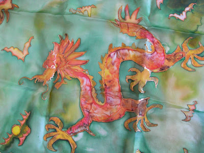 Wildlife Gardener's Paintings: Chinese Dragon Silk Painting