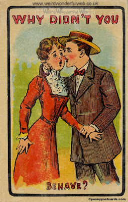 IMAGE:Old-fashioned postcard-Behave
