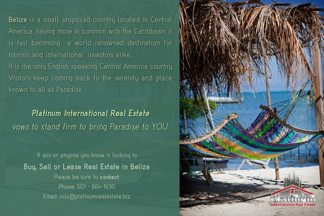 Platinum International Real Estate and Investments - Belize Division.