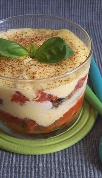 Tiramisu au parmesan et tomates confites