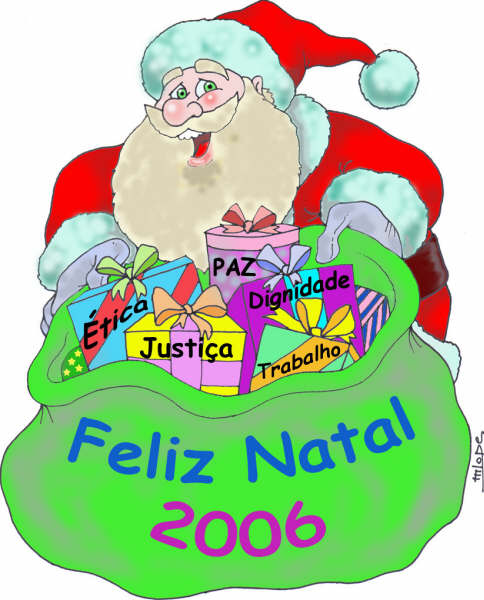 Cartão de Natal criado pelo Desenhista Marcelo Lopes de Lopes