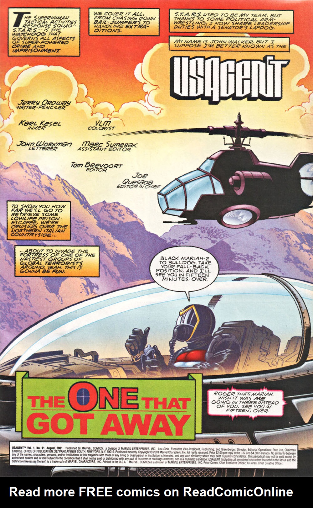 Read online USAgent comic -  Issue #1 - 2