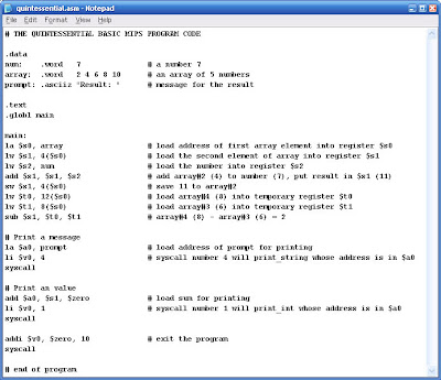 All In A Day's Work: The Quintessential MIPS Assembly Language Script