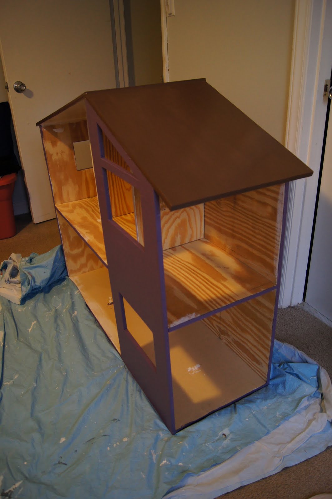 Sutton Grace making a doll house part 1