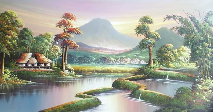 Terpopuler 37 Lukisan Pemandangan - Riset