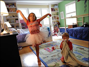 Washington Post photograph brother and sister sharing a room