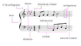habla Semicírculo Manifiesto La música es bella: Elementos del pentagrama de una partitura musical