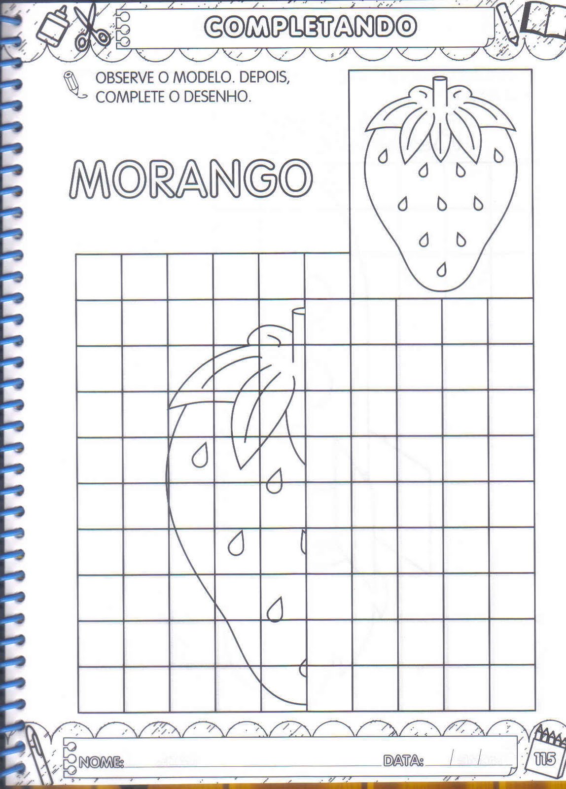 Desenho Quadriculado Para Colorir - RETOEDU