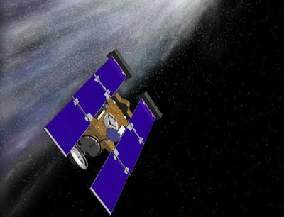 Sonda Stardust atravesando la cola del cometa Wild 2