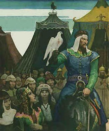 Gengis Khan and his falcon