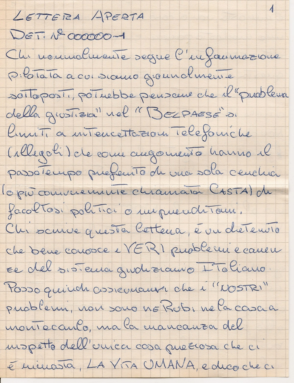 Carcere Di Pontedecimo Genova Lettera Dal Carcere Maschile Di Marassi Genova