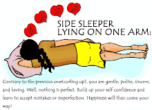 Side sleeper lying on one arm