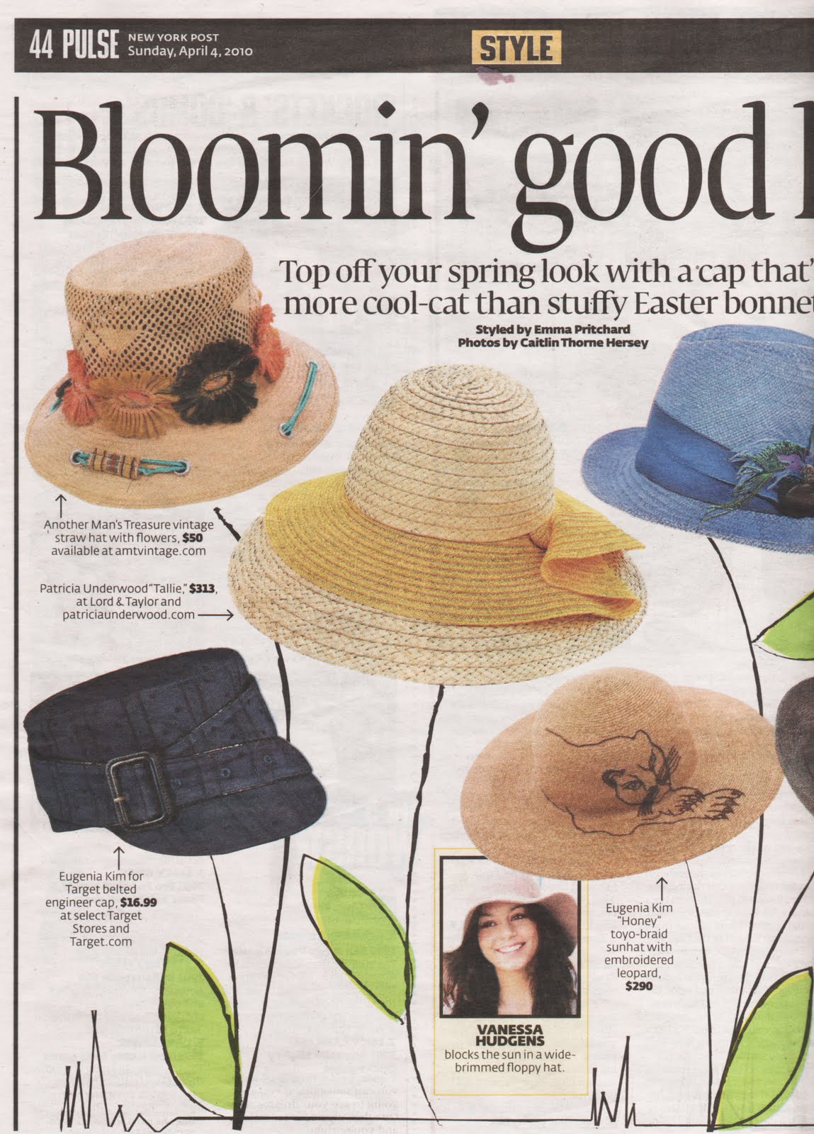 Another Man's Treasure Vintage straw hat from AMT in the NY Post!