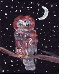 owl painting simple project acrylic paint november