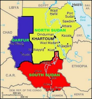 Sudan Divisi in tre Sud Sudan e Darfur e Nord Sudan!!!