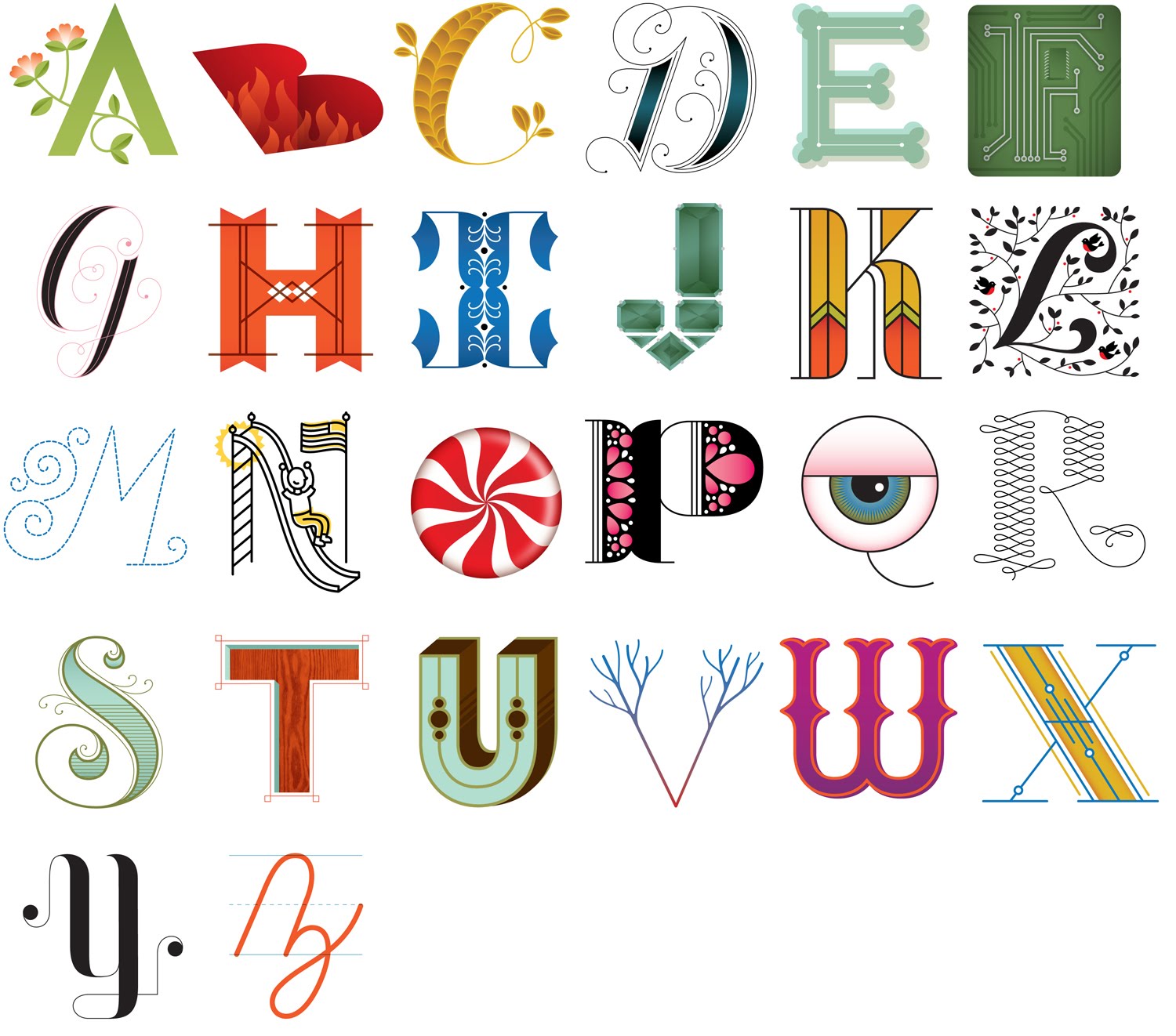 Imán Estudio Creativo / EL BLOG: Daily Drop Cap / Abecedario entretenido