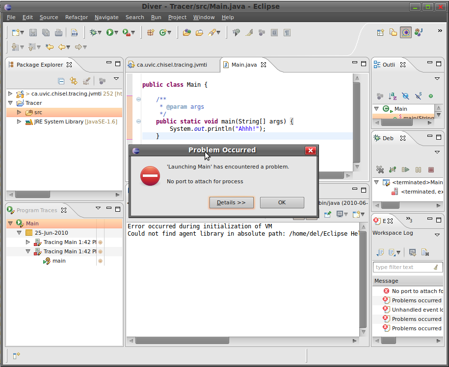 Del-Alt-Ctrl: Diver in linux