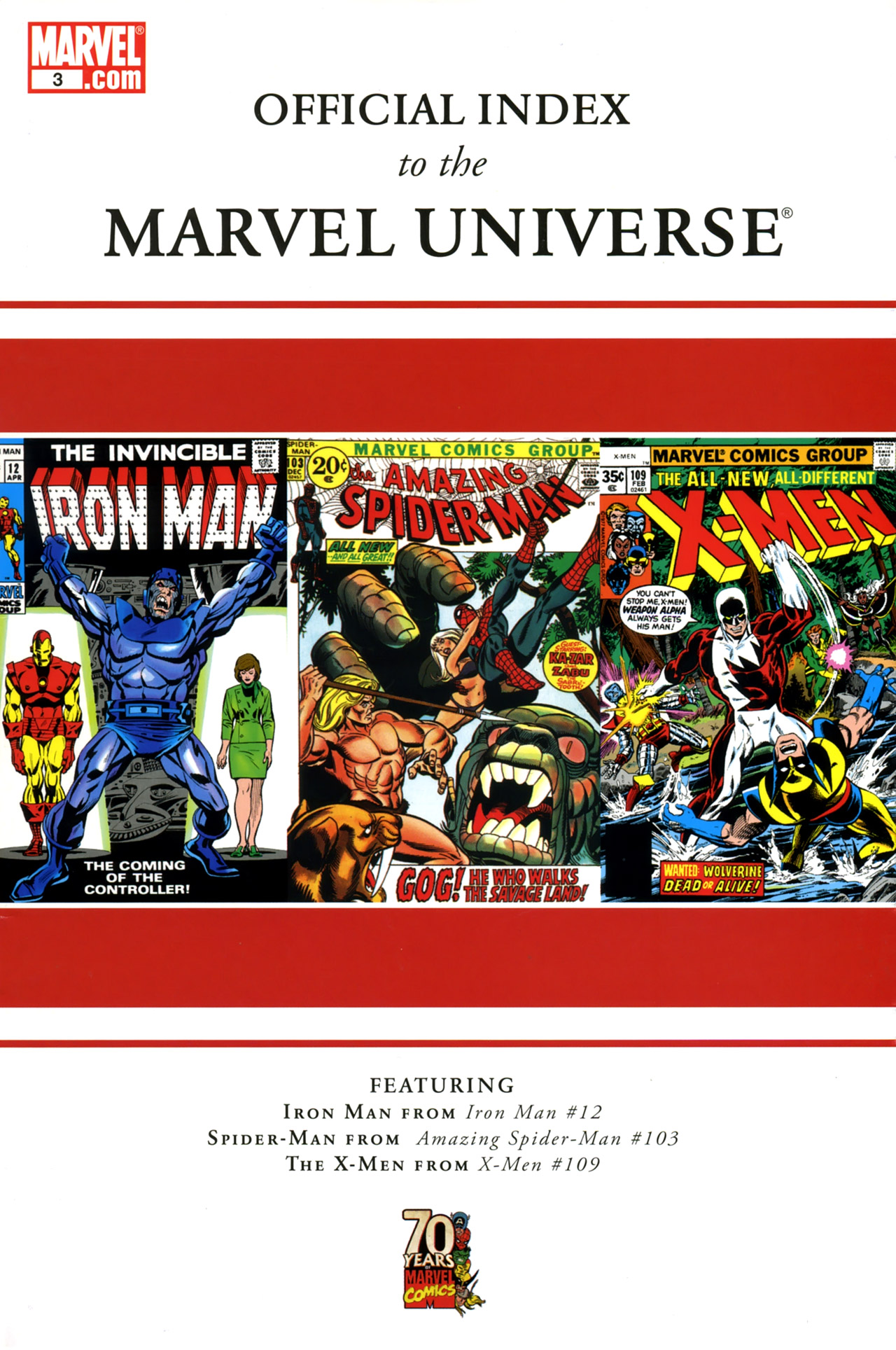 Official Index to the Marvel Universe 3 Page 1