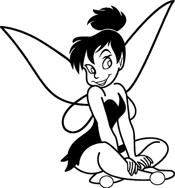 Tinkerbell dancing coloring pages >> Disney Coloring Pages