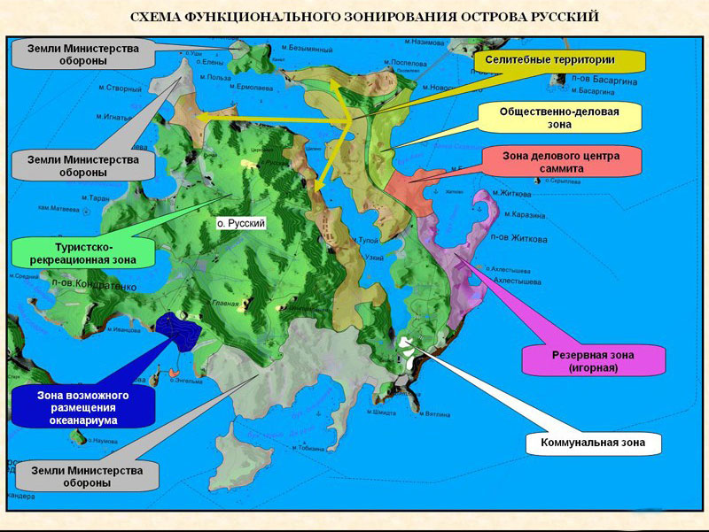 Остров русский на карте
