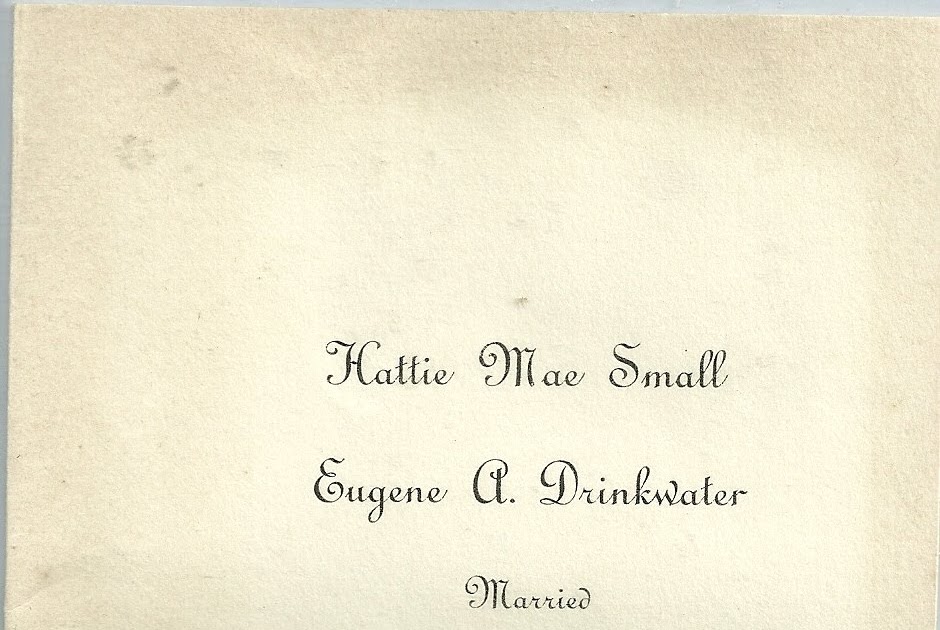 Heirlooms Reunited 1913 Wedding Announcement of Hattie Mae Small