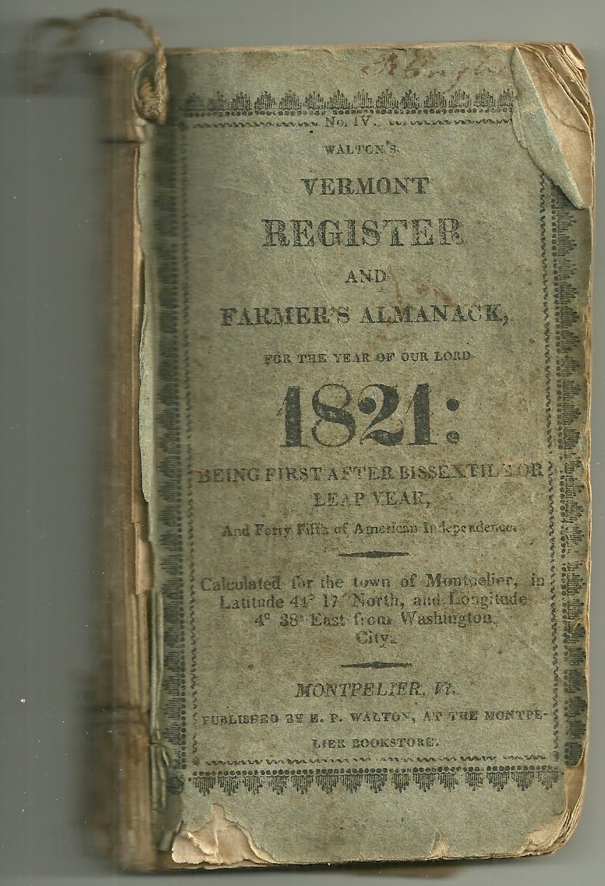 Heirlooms Reunited New Haven Blue Laws, clipping in 1821 Vermont