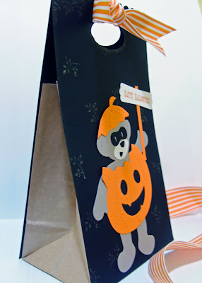 side view Build-A-Bear Halloween gift bag