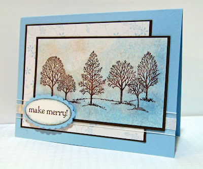 Lovely As a Tree stamped card