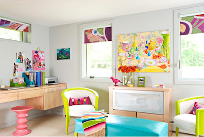 luminoso y colorido diseño Dormitorio