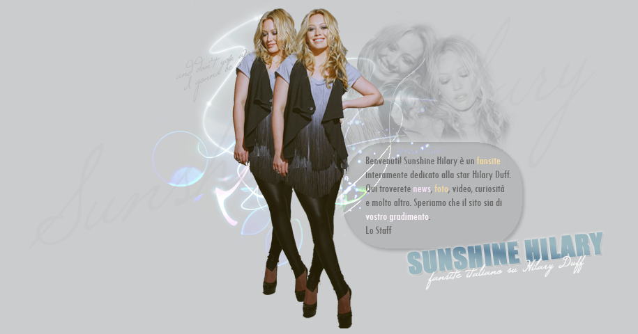 Sunshine Hilary - fansite italiano su Hilary Duff
