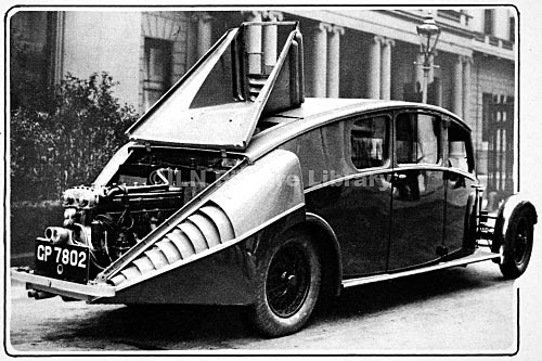 The first car used an Alvis front wheel drive chassis effectively turned