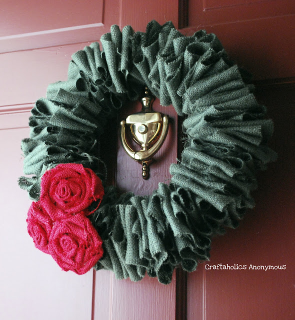 burlap flowers