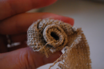 burlap rosette