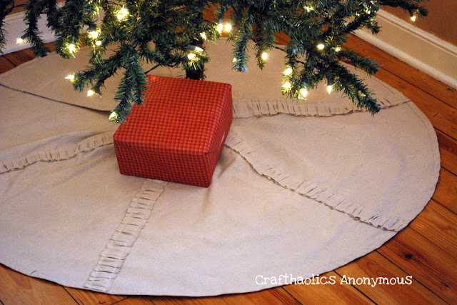 drop cloth christmas tree skirt