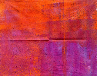 hand dyed fabric by Robin Atkins, bead artist