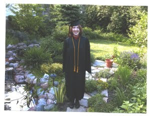 Margaret graduating with her BA, original picture