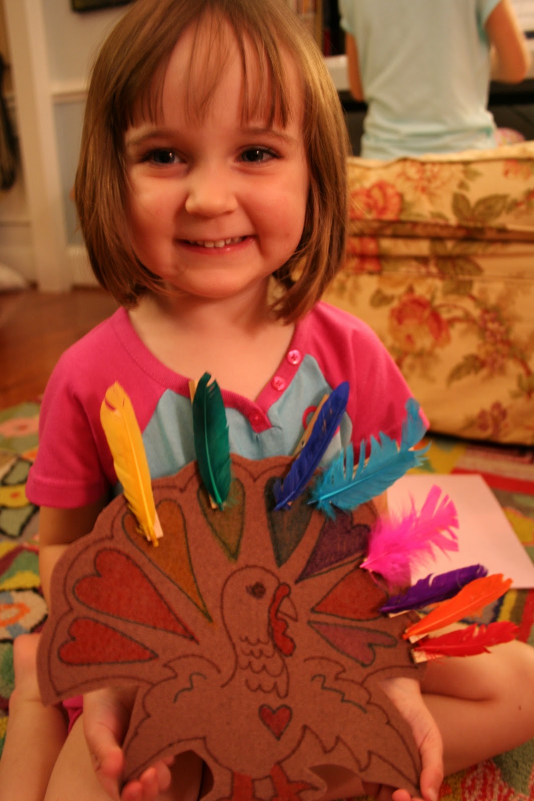 Pink and Green Mama: * Preschool At Home: Clothespin Turkey Fine Motor ...