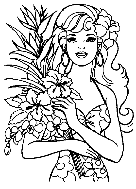 Desene cu Barbie de colorat, imagini și planșe de colorat